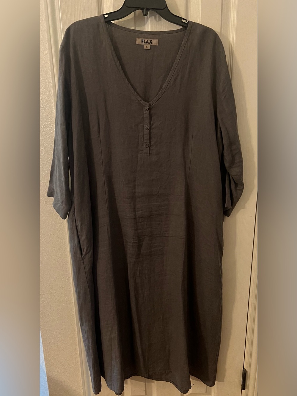 Dark Gray Linen Dress